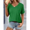 imageATHMILE Womens T Shirts 2026 Short Sleeve VNeck Shirts Cute Fit Summer Casual Tee Tops SXXLSaint Patrick Green