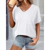 imageATHMILE Womens T Shirts 2026 Short Sleeve VNeck Shirts Cute Fit Summer Casual Tee Tops SXXLWhite1