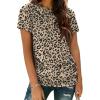 imageATHMILE Womens T Shirt Summer Tops Short Sleeve Fashion School Teachers Clothes 2026 Spring Beach Vacation TrendyYellowleopard