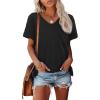 imageATHMILE Womens T Shirts 2026 Short Sleeve VNeck Shirts Cute Fit Summer Casual Tee Tops SXXLBlack