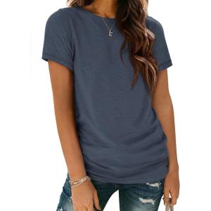 imageATHMILE Womens T Shirt Summer Tops Short Sleeve Fashion School Teachers Clothes 2026 Spring Beach Vacation TrendyNavy