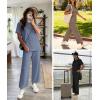 imageATHMILE Womens 2 Piece Lounge Set Fashion Travel Outfits Summer Beach Vacation Tracksuit Comfy Wide Leg Airport LoungewearDark Purple