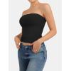 imageATHMILE Women Sexy Tube Top Summer Y2K Going Out Double Lined Basic Tank TopBlack
