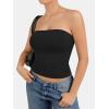 imageATHMILE Women Sexy Tube Top Summer Y2K Going Out Double Lined Basic Tank TopBlack