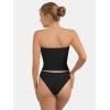 imageATHMILE Women Sexy Tube Top Summer Y2K Going Out Double Lined Basic Tank TopBlack