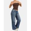 imageATHMILE Women Sexy Tube Top Summer Y2K Going Out Double Lined Basic Tank TopBrown
