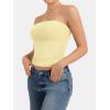imageATHMILE Women Sexy Tube Top Summer Y2K Going Out Double Lined Basic Tank TopYellow