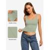 imageATHMILE Double Lined Tank Tops for Women Summer Square Neck Sleeveless Basic Spring Going Out TopLight Green