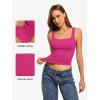 imageATHMILE Double Lined Tank Tops for Women Summer Square Neck Sleeveless Basic Spring Going Out TopMagenta