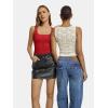 imageATHMILE Tank Top for Women Crop Square Neck Lace Trim Spring Summer Sleeveless Double Lined Basic Going Out Y2k Outfits 2026Red