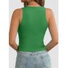 imageATHMILE Womens Double Lined Crop Tank Tops Casual Basic Shirts Sleeveless Workout Tops Cute Summer Clothes Teen GirlsGreen