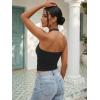 imageATHMILE Womens Halter Tank Tops Sexy Backless Double Lined Basic Shirts Y2K Trendy Going Out TopsBlack