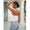 imageATHMILE Womens Halter Tank Tops Sexy Backless Double Lined Basic Shirts Y2K Trendy Going Out TopsWhite