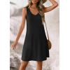 imageATHMILE Womens Summer Dresses V Neck Sleeveless Tank Sundresses Beach Vacation Casual Clothes with PocketsBlack