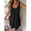 imageATHMILE Womens Summer Dresses V Neck Sleeveless Tank Sundresses Beach Vacation Casual Clothes with PocketsBlack