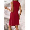 imageATHMILE Womens Summer Dresses V Neck Sleeveless Tank Sundresses Beach Vacation Casual Clothes with PocketsRed