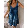imageATHMILE Womens Summer Dresses V Neck Sleeveless Tank Sundresses Beach Vacation Casual Clothes with PocketsRetro Blue Flowers