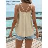 imageATHMILE Womens Tank Tops Sleeveless Summer Top Spaghetti Strap Spring Shirt Loose Fit Beach Vacation 2026 CasualApricot