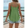 imageATHMILE Womens Tank Tops Sleeveless Summer Top Spaghetti Strap Spring Shirt Loose Fit Beach Vacation 2026 CasualArmy Green