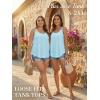 imageATHMILE Womens Tank Tops Sleeveless Summer Top Spaghetti Strap Spring Shirt Loose Fit Beach Vacation 2026 CasualBlue