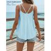 imageATHMILE Womens Tank Tops Sleeveless Summer Top Spaghetti Strap Spring Shirt Loose Fit Beach Vacation 2026 CasualBlue