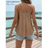 imageATHMILE Womens Tank Tops Sleeveless Summer Top Spaghetti Strap Spring Shirt Loose Fit Beach Vacation 2026 CasualBrown