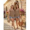 imageATHMILE Womens Tank Tops Sleeveless Summer Top Spaghetti Strap Spring Shirt Loose Fit Beach Vacation 2026 CasualBrown