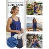 imageATHMILE Womens Tank Tops Sleeveless Summer Top Spaghetti Strap Spring Shirt Loose Fit Beach Vacation 2026 CasualDark Blue