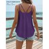 imageATHMILE Womens Tank Tops Sleeveless Summer Top Spaghetti Strap Spring Shirt Loose Fit Beach Vacation 2026 CasualDark Purple
