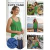 imageATHMILE Womens Tank Tops Sleeveless Summer Top Spaghetti Strap Spring Shirt Loose Fit Beach Vacation 2026 CasualGrass Green