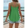 imageATHMILE Womens Tank Tops Sleeveless Summer Top Spaghetti Strap Spring Shirt Loose Fit Beach Vacation 2026 CasualGrass Green