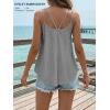 imageATHMILE Womens Tank Tops Sleeveless Summer Top Spaghetti Strap Spring Shirt Loose Fit Beach Vacation 2026 CasualGrey