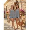 imageATHMILE Womens Tank Tops Sleeveless Summer Top Spaghetti Strap Spring Shirt Loose Fit Beach Vacation 2026 CasualGrey