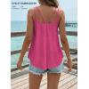 imageATHMILE Womens Tank Tops Sleeveless Summer Top Spaghetti Strap Spring Shirt Loose Fit Beach Vacation 2026 CasualHot Pink