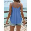 imageATHMILE Womens Tank Tops Sleeveless Summer Top Spaghetti Strap Spring Shirt Loose Fit Beach Vacation 2026 CasualIndigo