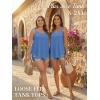 imageATHMILE Womens Tank Tops Sleeveless Summer Top Spaghetti Strap Spring Shirt Loose Fit Beach Vacation 2026 CasualIndigo