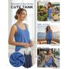 imageATHMILE Womens Tank Tops Sleeveless Summer Top Spaghetti Strap Spring Shirt Loose Fit Beach Vacation 2026 CasualIndigo