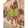 imageATHMILE Womens Tank Tops Sleeveless Summer Top Spaghetti Strap Spring Shirt Loose Fit Beach Vacation 2026 CasualLime Green