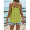 imageATHMILE Womens Tank Tops Sleeveless Summer Top Spaghetti Strap Spring Shirt Loose Fit Beach Vacation 2026 CasualLime Green