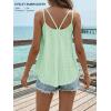 imageATHMILE Womens Tank Tops Sleeveless Summer Top Spaghetti Strap Spring Shirt Loose Fit Beach Vacation 2026 CasualMint Green