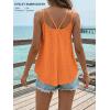 imageATHMILE Womens Tank Tops Sleeveless Summer Top Spaghetti Strap Spring Shirt Loose Fit Beach Vacation 2026 CasualOrange