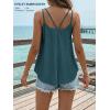 imageATHMILE Womens Tank Tops Sleeveless Summer Top Spaghetti Strap Spring Shirt Loose Fit Beach Vacation 2026 CasualPeacock Blue