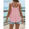 imageATHMILE Womens Tank Tops Sleeveless Summer Top Spaghetti Strap Spring Shirt Loose Fit Beach Vacation 2026 CasualPink