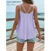 imageATHMILE Womens Tank Tops Sleeveless Summer Top Spaghetti Strap Spring Shirt Loose Fit Beach Vacation 2026 CasualPurple