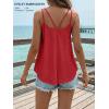 imageATHMILE Womens Tank Tops Sleeveless Summer Top Spaghetti Strap Spring Shirt Loose Fit Beach Vacation 2026 CasualRed