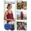 imageATHMILE Womens Tank Tops Sleeveless Summer Top Spaghetti Strap Spring Shirt Loose Fit Beach Vacation 2026 CasualWine Red