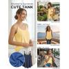 imageATHMILE Womens Tank Tops Sleeveless Summer Top Spaghetti Strap Spring Shirt Loose Fit Beach Vacation 2026 CasualYellow