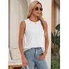 imageATHMILE Womens Tank Tops Summer Spring Sleeveless Casual Cute Basic Trendy Loose Flowy Beach Shirt Vacation Outfits 2026White