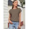 imageATHMILE Womens Tops Summer Basic T Shirts Business Casual Loose Fit Cap Sleeve Tee Cute Clothes Trendy Fashion Outfits