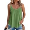 imageATHMILE Womens Tank Tops Sleeveless Summer Top Spaghetti Strap Spring Shirt Loose Fit Beach Vacation 2026 CasualArmy Green